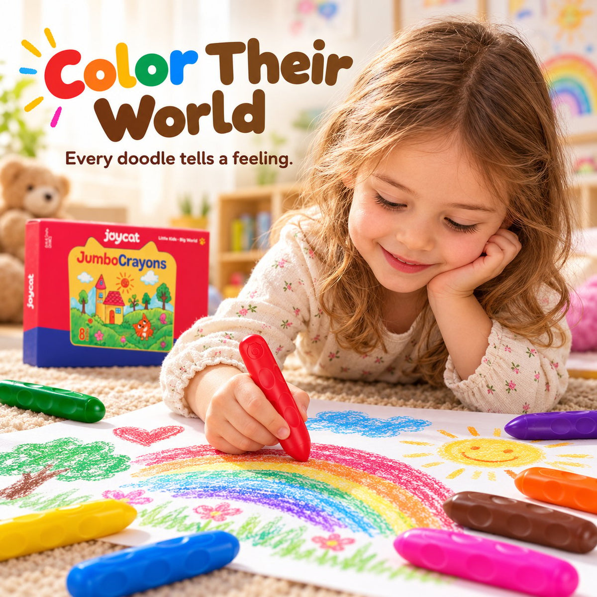 Toddler Friendly Washable Triangle Crayons | Home Art Activity
