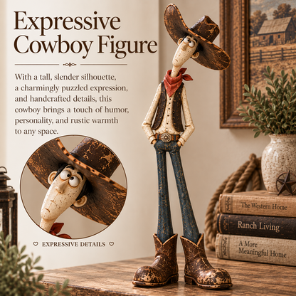 🤠🐴 Whimsical Cowboy & Horse Figurine Set – A Charming Touch of Western Humor!