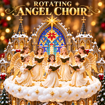 ✨ Heavenly Angel Choir | Lighted & Rotating Christmas Nativity Village