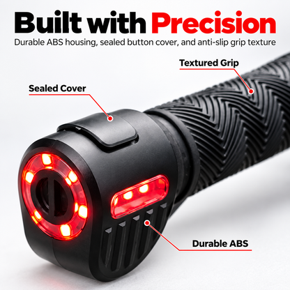 🚴(A pair) Dual-Direction Handlebar Safety Lights – USB Rechargeable Front & Rear Bike Lights with Hidden Bar-End Installation