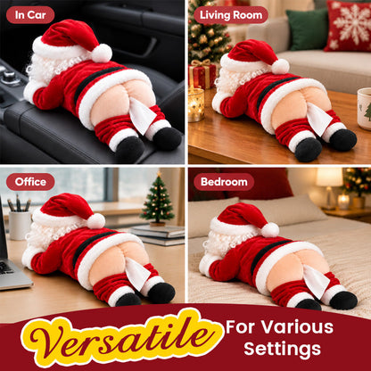 🎅❤️HOT SALE-🔥Funny Santa Butt Tissue Box Holder – Hilarious Christmas Decor & White Elephant Gag Gift🎁