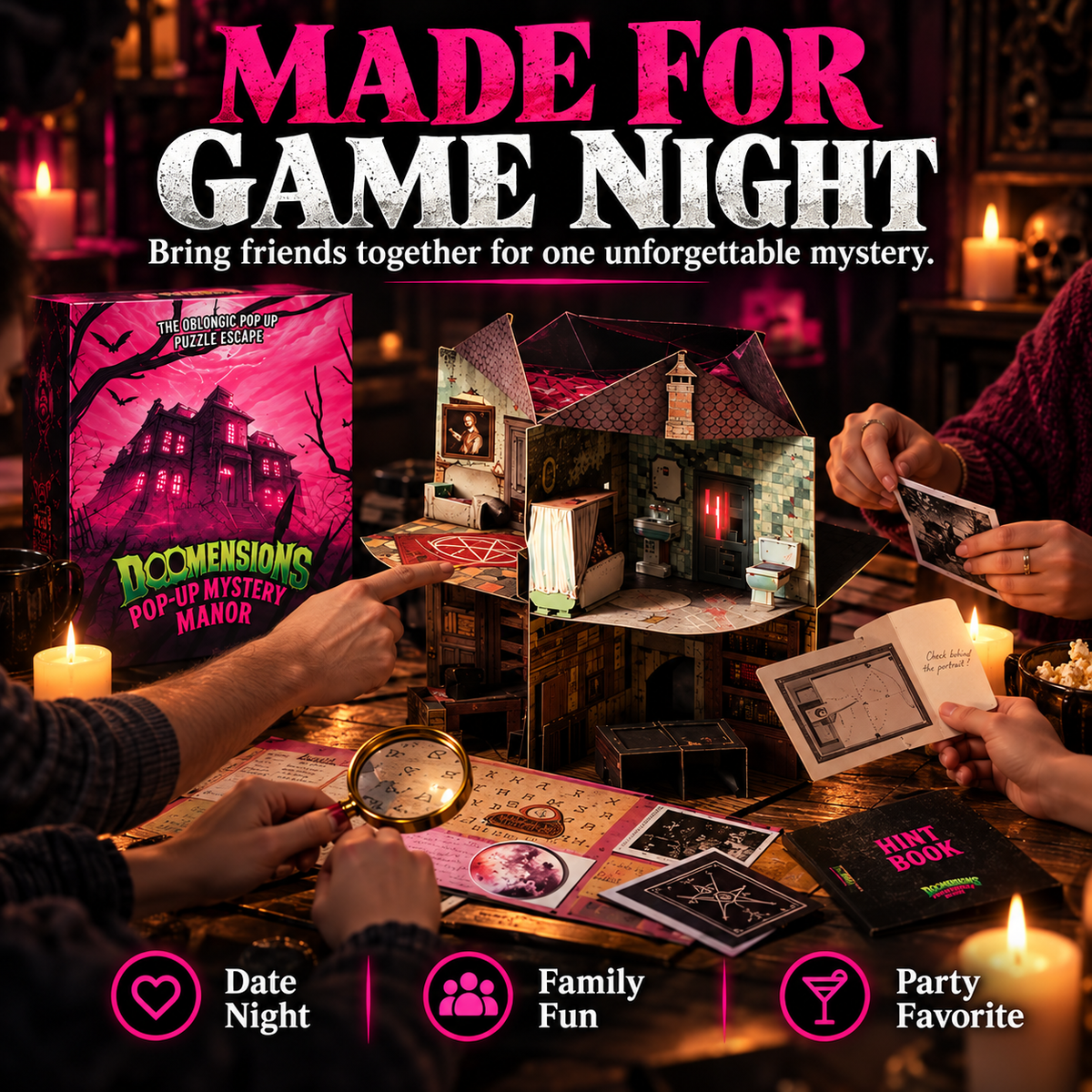 ✨3D Pop-Up Mystery Manor – Immersive Murder Mystery Puzzle Game
