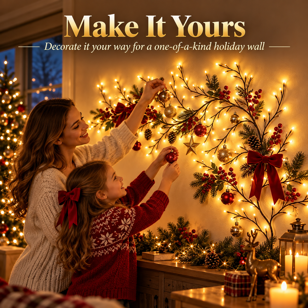 🎄 GlowBranch™ Christmas Wall Tree Lights | Flexible LED Branch Decor