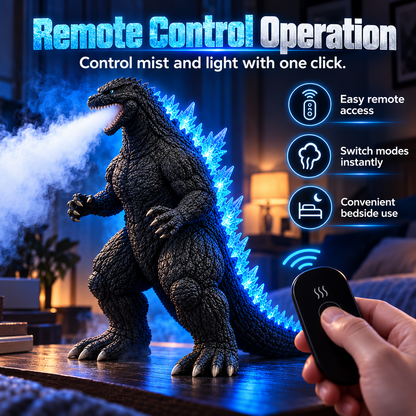 🌊💙 Kaiju Mist Diffuser Humidifier – Cool Mist, Blue LED Glow & Remote Control