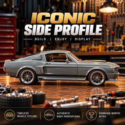 🔥LAST DAY 70%🏎️ 1967-Inspired GT500 Fastback DIY Model Car Kit – Build & Display