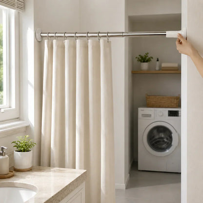 Adjustable No-Drill Rod – Easy Installation Without Drilling 🏠
