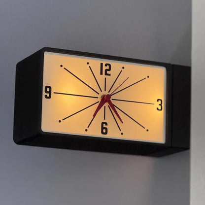 🕰️ Meridian Illuminated Double-Sided Wall Clock – Mid-Century Modern Retro Decor