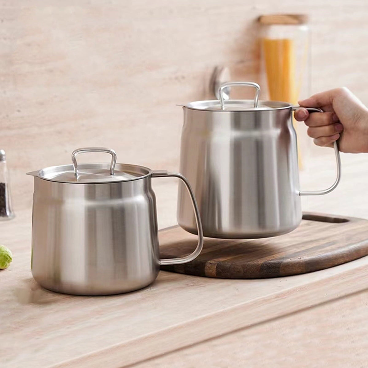 🍳 2-in-1 Stainless Steel Oil Strainer Pot & Deep Fryer - Reusable Cooking Oil