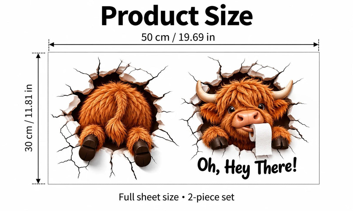 😂 Bathroom Buddies – Funny 3D Illusion Toilet Sticker Set | Removable 3D Illusion Stickers for Funny Bathroom Decor & Gag Gifts 🦝