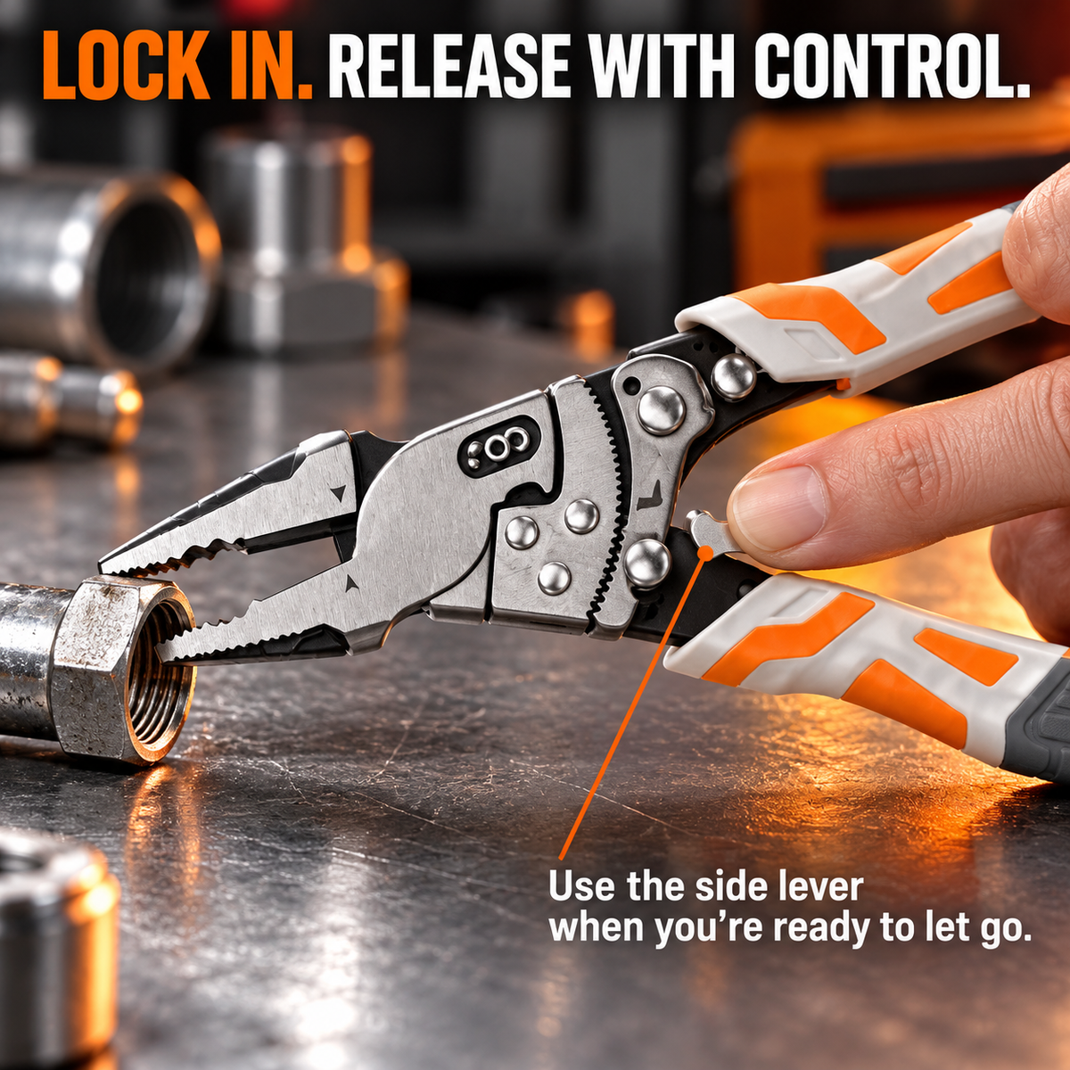 Self-Locking Ratchet Pliers