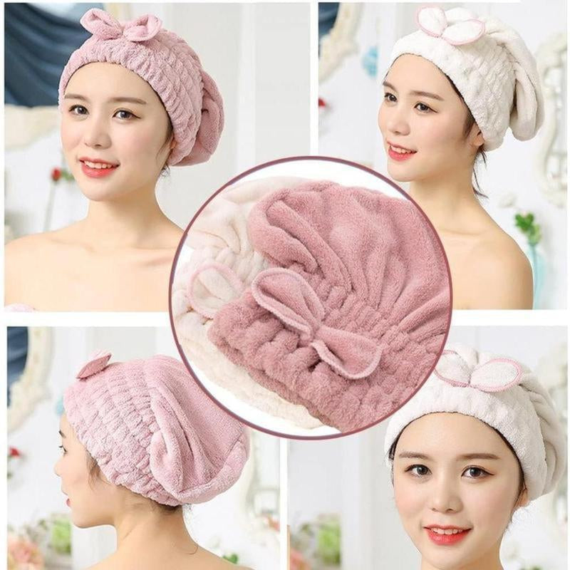 3PC Microfiber Hair Towel Caps โ Ultra-Soft, Absorbent & Fast-Drying
