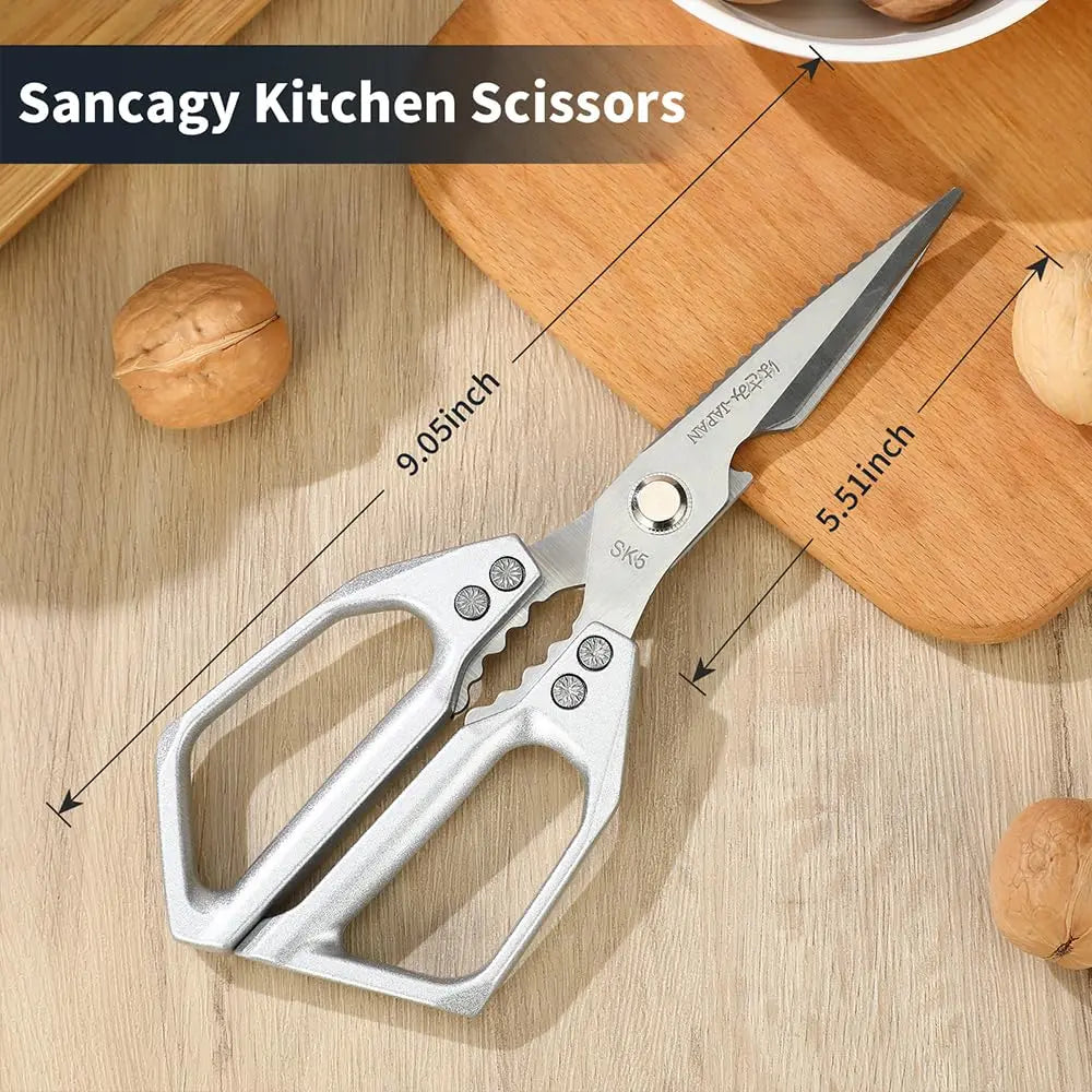 ✂️ Premium Japanese Steel Kitchen Shears 🧑‍🍳 Multi‑Purpose Heavy‑Duty Scissors For Meat, Fish & Fresh Herbs