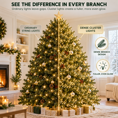 🔥 49% OFF TODAY🌟 300–600 LED Christmas Cluster Lights with 8 Lighting Modes