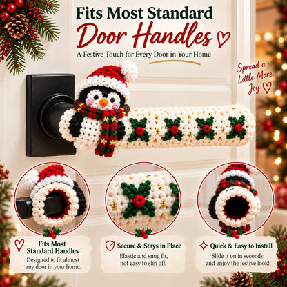 🎄 LAST DAY 50% OFF — Christmas Crochet Door Handle Covers | 6 Festive Designs