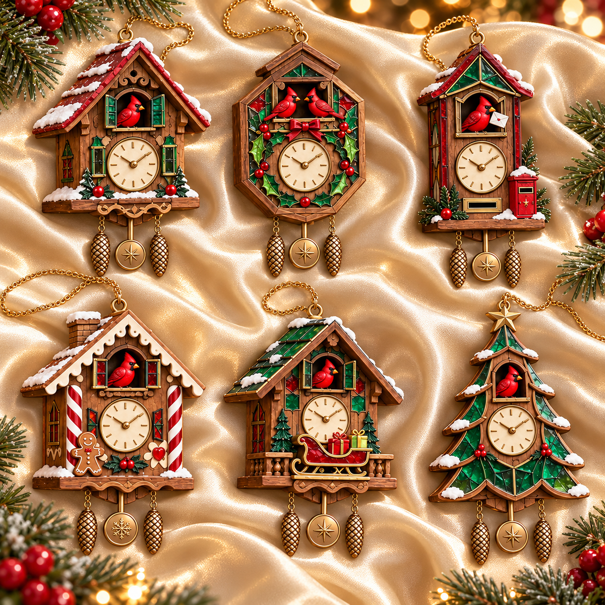 🐦 2026 Red Cardinal Cuckoo Clock Ornaments – 6 Vintage-Inspired Designs for a Nostalgic Christmas Tree