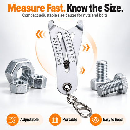 💯🔧 Portable Nut & Bolt Size Gauge
