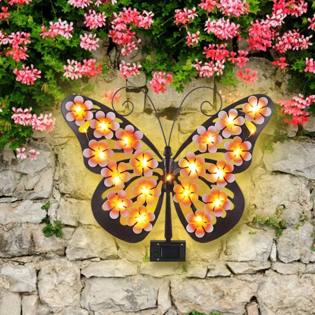 🔥🦋Solar Lights Outdoor Metal Butterfly Wall Decor