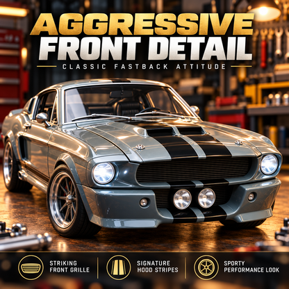 🔥LAST DAY 70%🏎️ 1967-Inspired GT500 Fastback DIY Model Car Kit – Build & Display