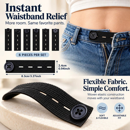 👖 Elastic Waistband Extender Buttons – Adjustable Comfort, 10-Piece Set