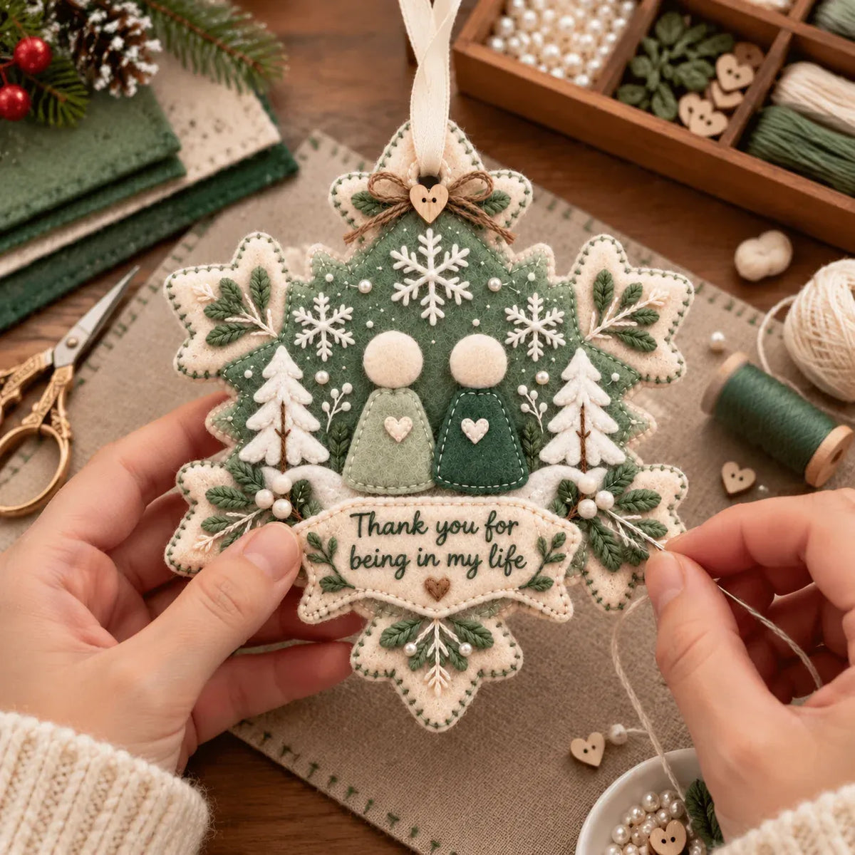 🔥LAST DAY 50% OFF - 🧶Handcrafted Felt Holiday Ornament