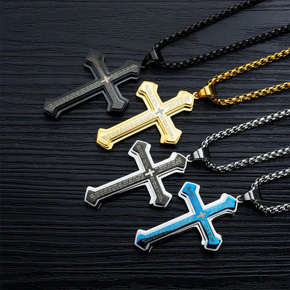 🔥Men's Lord's Prayer Cross Necklace