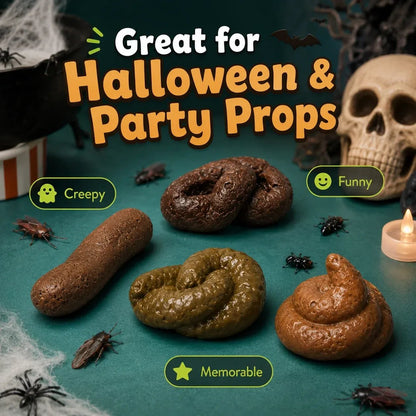 🔥7PCS Realistic Fake Poop Prank Set – Hilarious Gag Gift for Parties & Office
