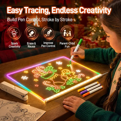 🎨🖌️LED Drawing Board for Kids with Light Effects✨