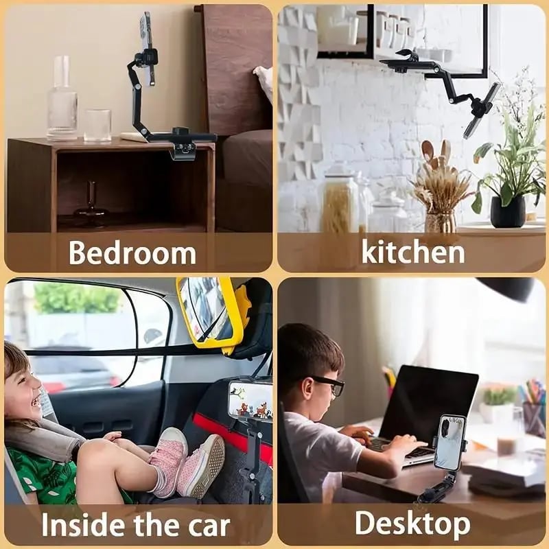 🔥HOT SALE-📱New 1080° Multi-function Sun Visor Universal 360 Degree Rotating Phone Holder✨