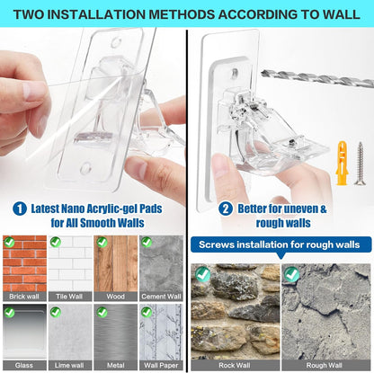 🏡✨ No-Drill Curtain Rod Brackets – Self-Adhesive Wall Mount Holders for Easy Window Decorating 🪟