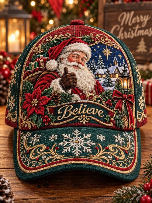 🎄 Christmas Graphic Baseball Cap | 7 Festive Adjustable Styles