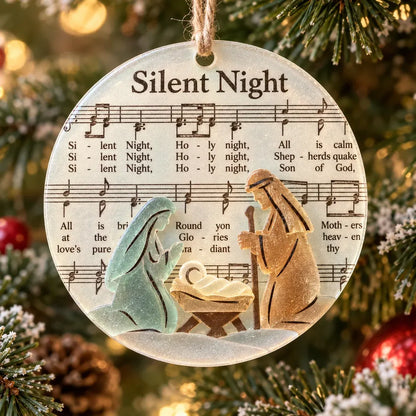 🎶✝️ Sea Glass Christmas Hymn Ornaments