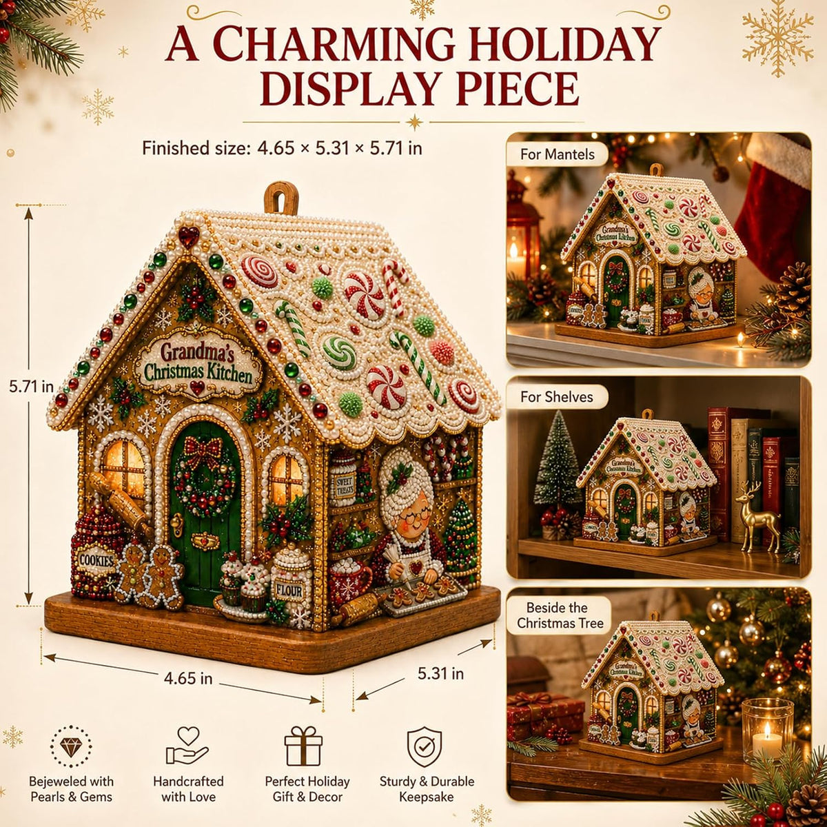 3D Christmas House Diamond Painting Kit