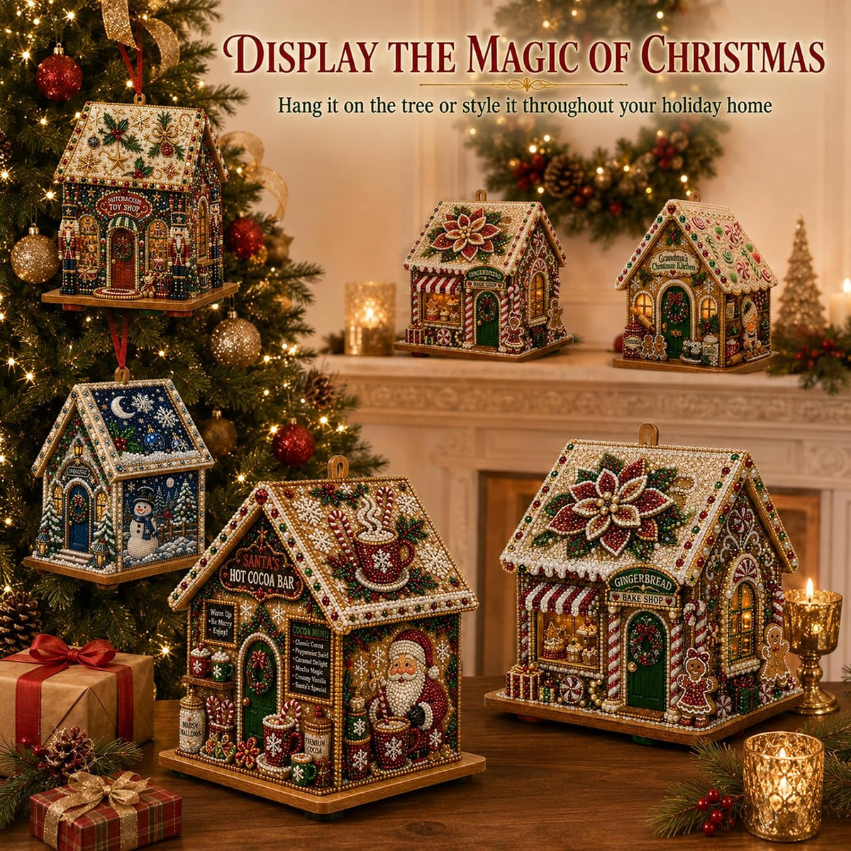 3D Christmas House Diamond Painting Kit