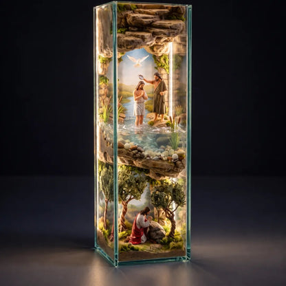 ✝️ The Life of Jesus | Lighted 6-Scene Biblical Story Cross