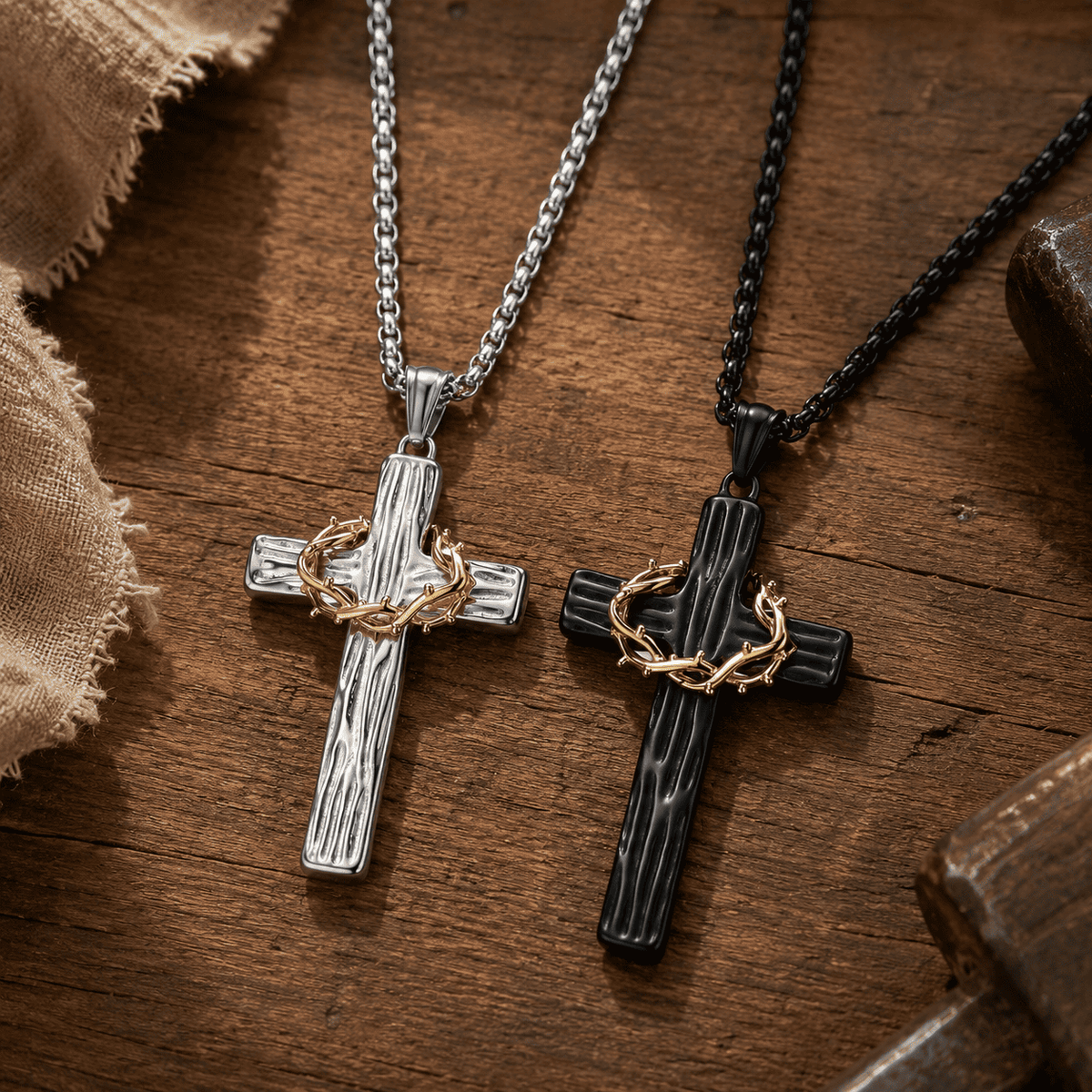 ✝️100% Handmade Crown Of Thorns Cross Necklace(𝐃𝐚𝐧𝐢𝐞𝐥 𝐁𝐫𝐨𝐨𝐤𝐬 𝐇𝐚𝐧𝐝𝐦𝐚𝐝𝐞®)