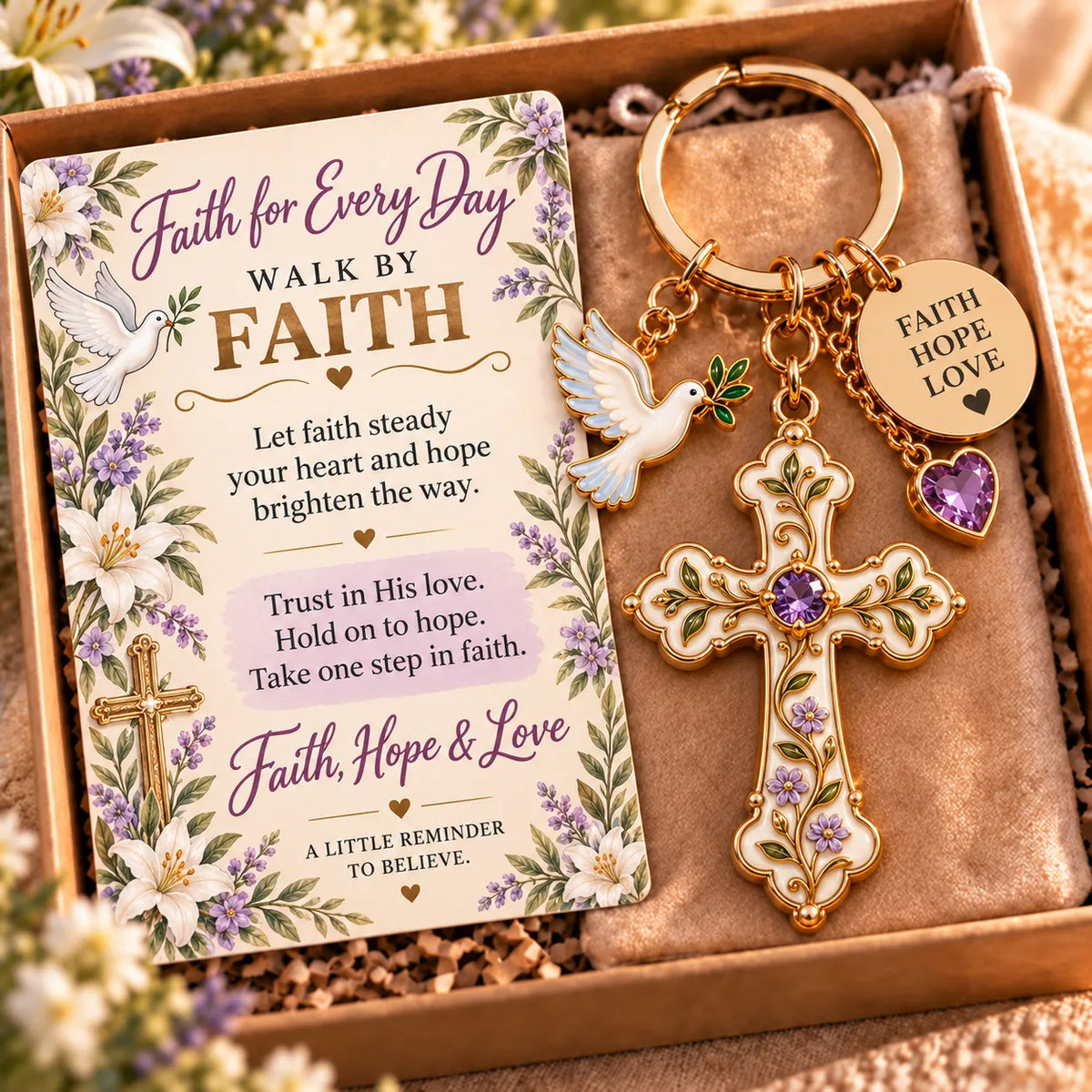 🔥LAST DAY 50% OFF - ✝️ Always With You Jesus Comfort Doll | Soft Crochet Companion with Scripture Message Card 🤍