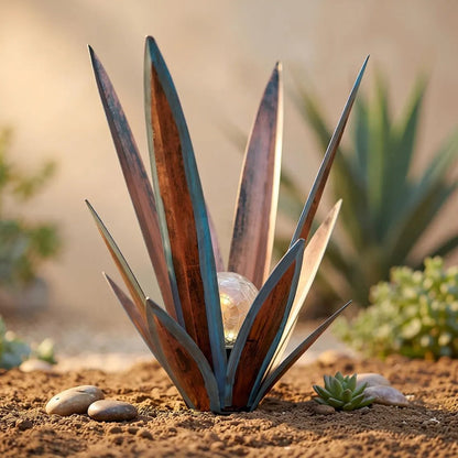 Glowing Solar Agave Garden Light