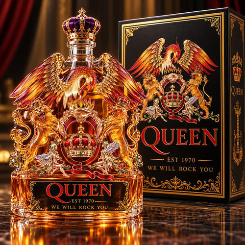 We Will Rock You — British Rock Royalty Whiskey Bottle