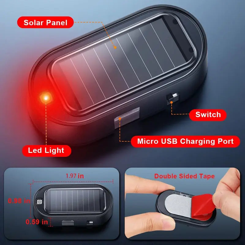 Solar Powered Car Alarm Indicator Light