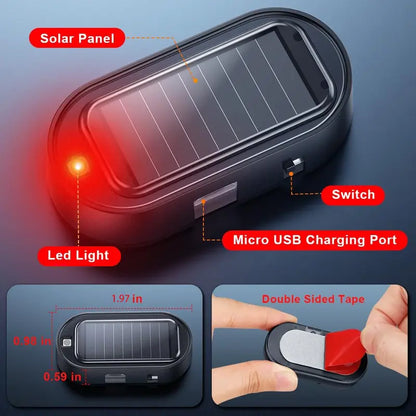 Solar Powered Car Alarm Indicator Light