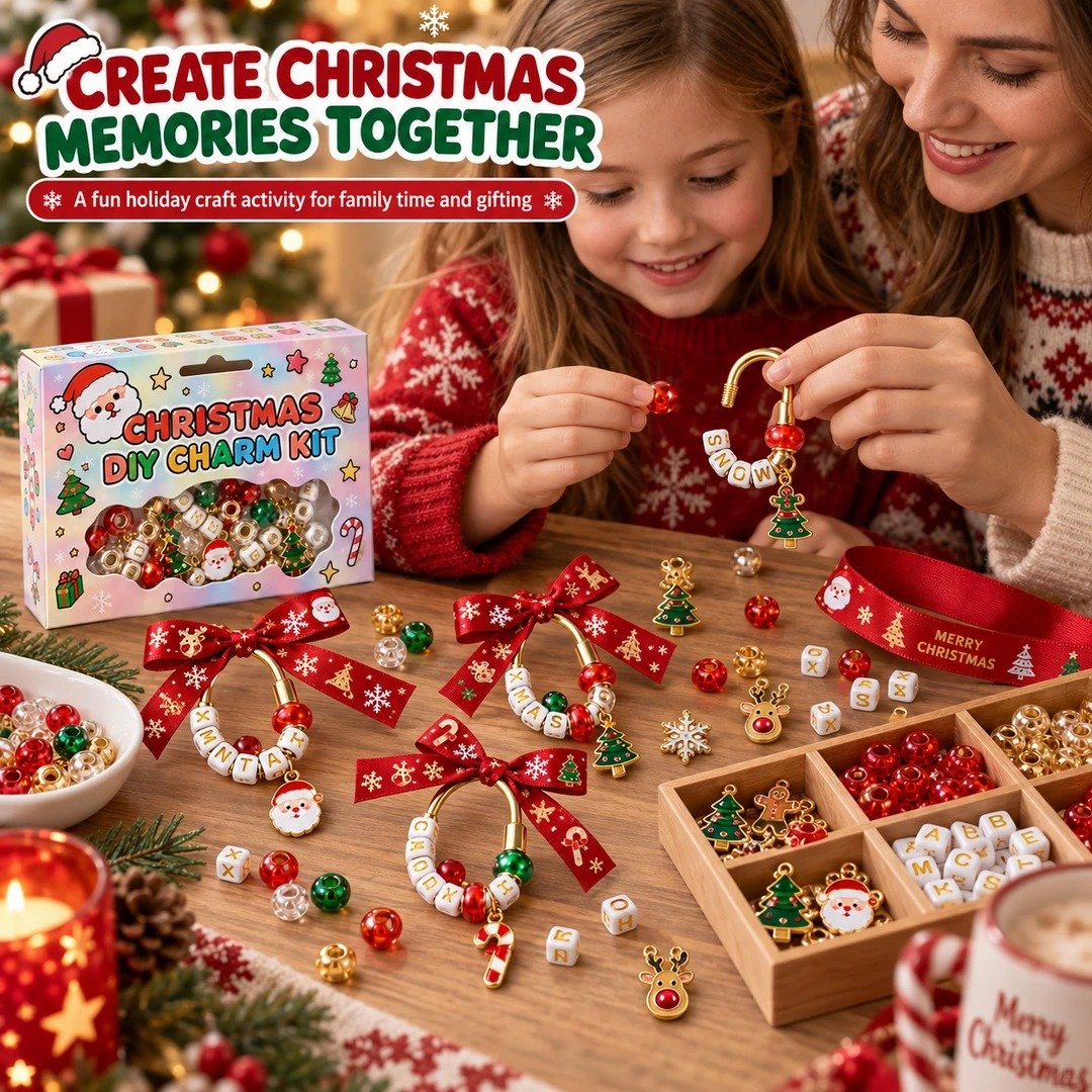 LAST DAY 50% OFF – Personalized Christmas DIY Charm Kit ✨