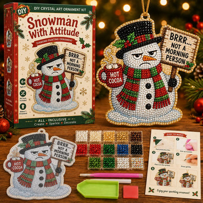 ⏰LAST DAY 57% OFF 🎄😂 Funny Christmas Pearl Diamond Art Ornament DIY Kit 💕 Beginner-Friendly