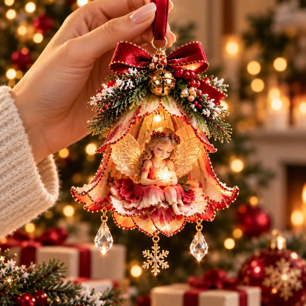 🧚‍♀️🎄 Holiday Collector’s Set | All 7 Light-Up Fairy Bell Ornaments – 50% OFF + FREE SHIPPING