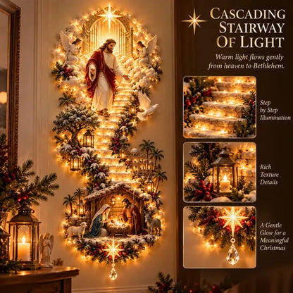 ✨Jesus Light Of Heaven Christmas Wall Hanging✝️ Last Day – 50% Off!✨