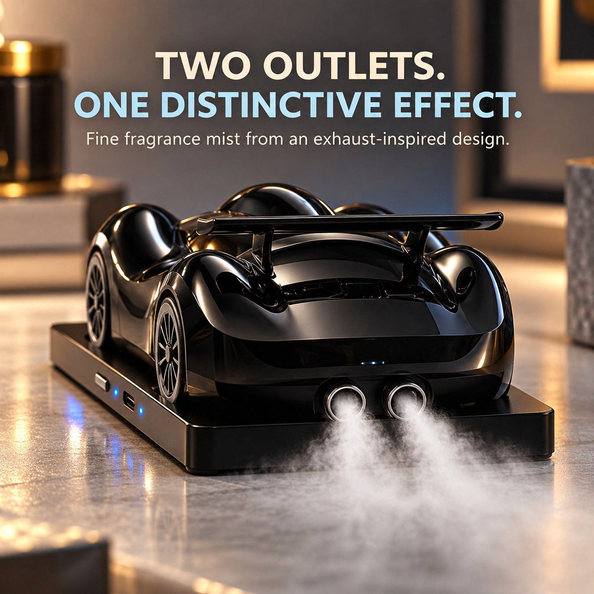 🏎️ Race-Car Aroma Diffuser with Dual Exhaust Mist