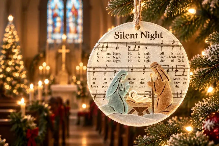 🎶✝️ Sea Glass Christmas Hymn Ornaments