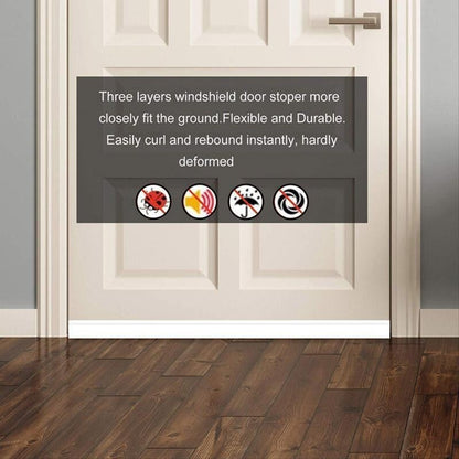 Silicone Door Weather Stripping Seal Strip, 5M/16.4FT Adhesive Door Bottom Draft Stopper for Doors and Windows