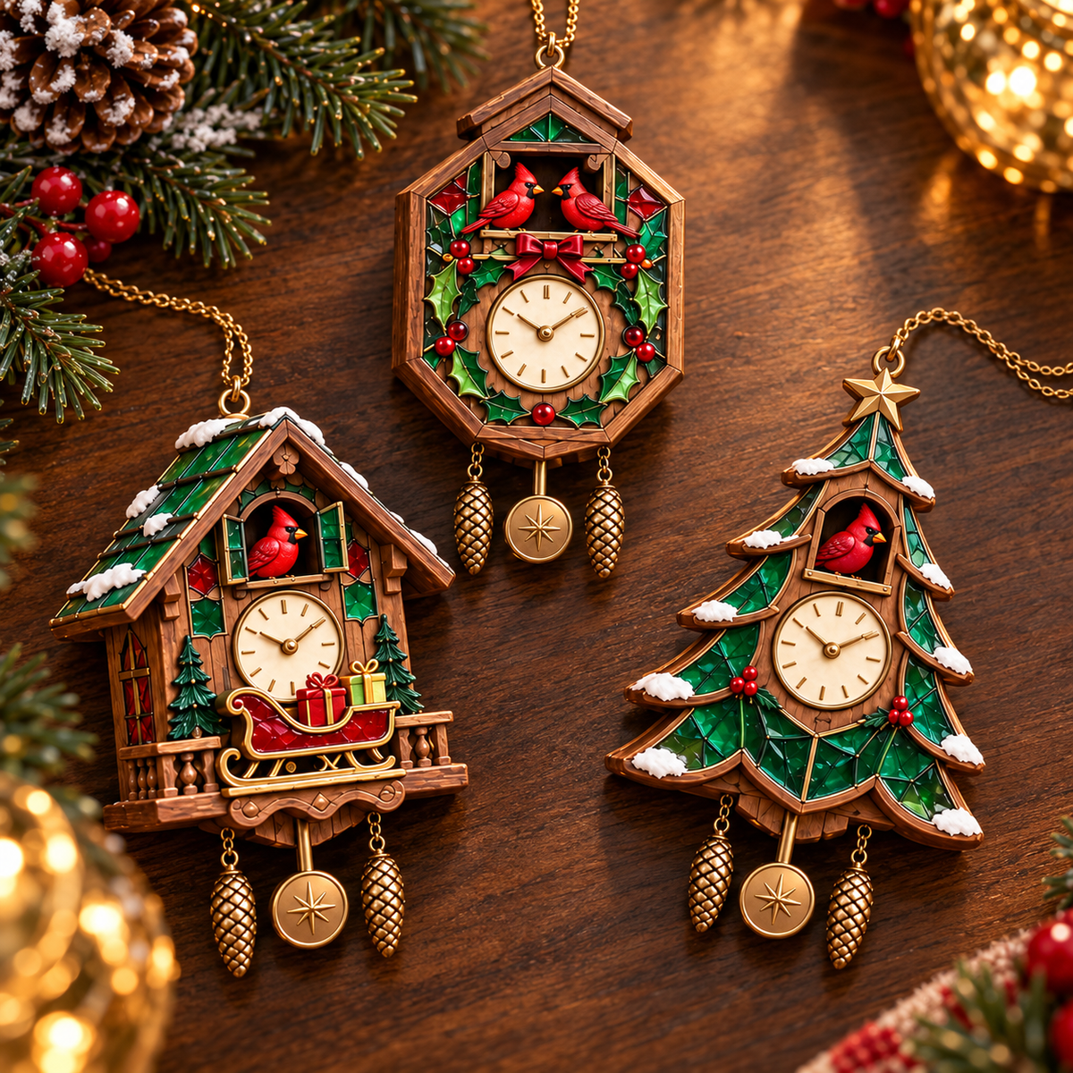 🐦 2026 Red Cardinal Cuckoo Clock Ornaments – 6 Vintage-Inspired Designs for a Nostalgic Christmas Tree