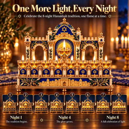 8-Night Hanukkah Oil Light Centerpiece