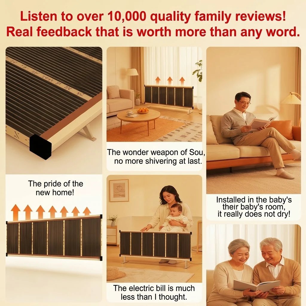 🎉3-Second Rapid Heating Honeycomb Graphene Far-Infrared Ceramic Wall Heater | Low Noise, Energy Efficient Indoor Wall Mount Space Heater